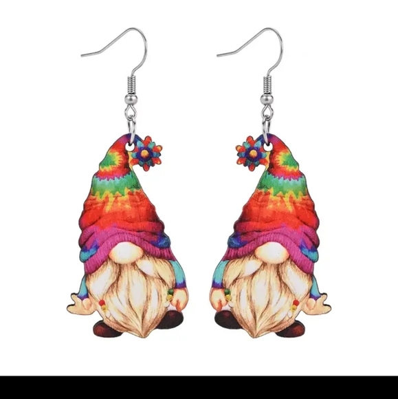 Festive Gnome Earrings - Picture 1 of 3